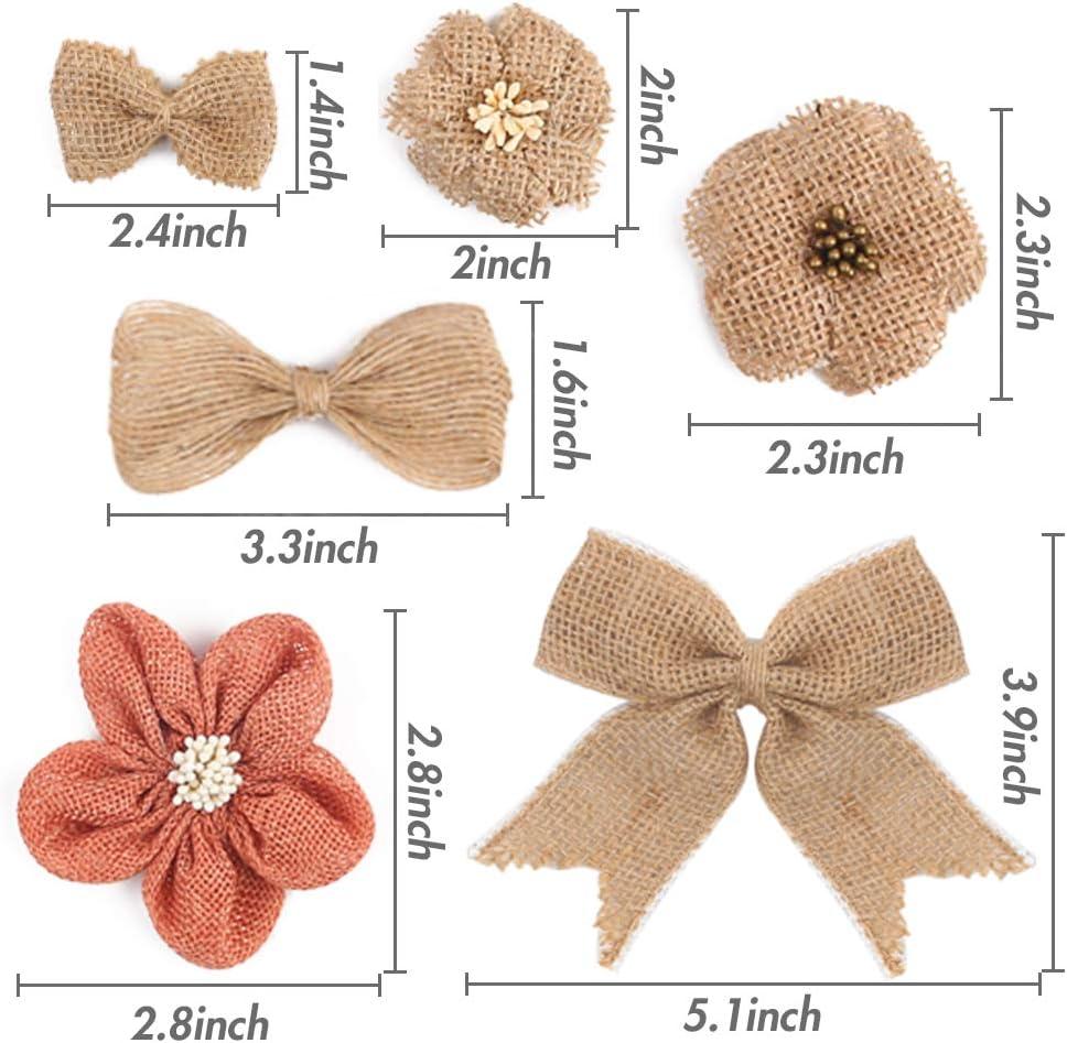 Hand-Made Bow Burlap Sparkly Lace - Perfect for Weddings, Parties, and  Special Occasions