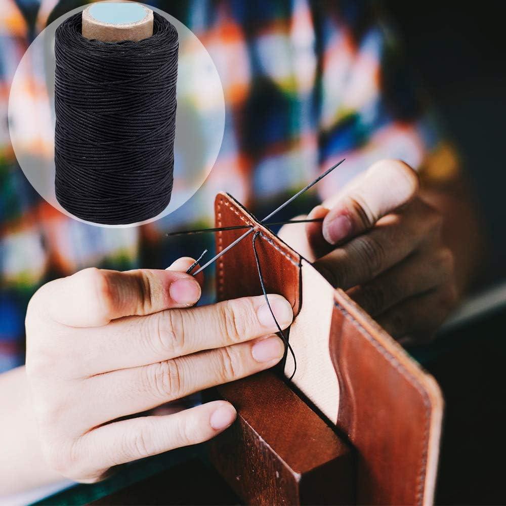 BUTUZE 330 Yards Leather Sewing Waxed Thread - 150D 33 Yards Per Spool  Stitching Thread for Leather Craft DIY,Bookbinding,Shoe Repairing,Leather