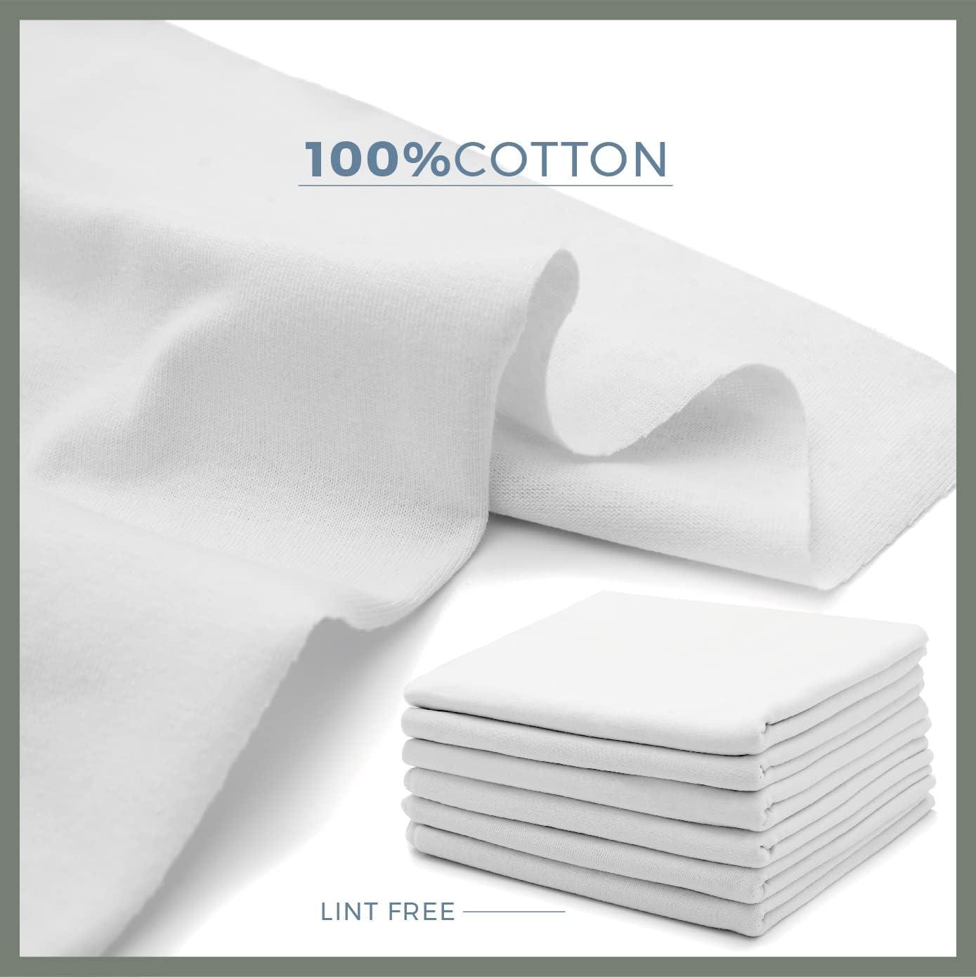 VALENGO 100 Cotton Lint Free Cleaning Rags Soft Tshirt Cloth for
