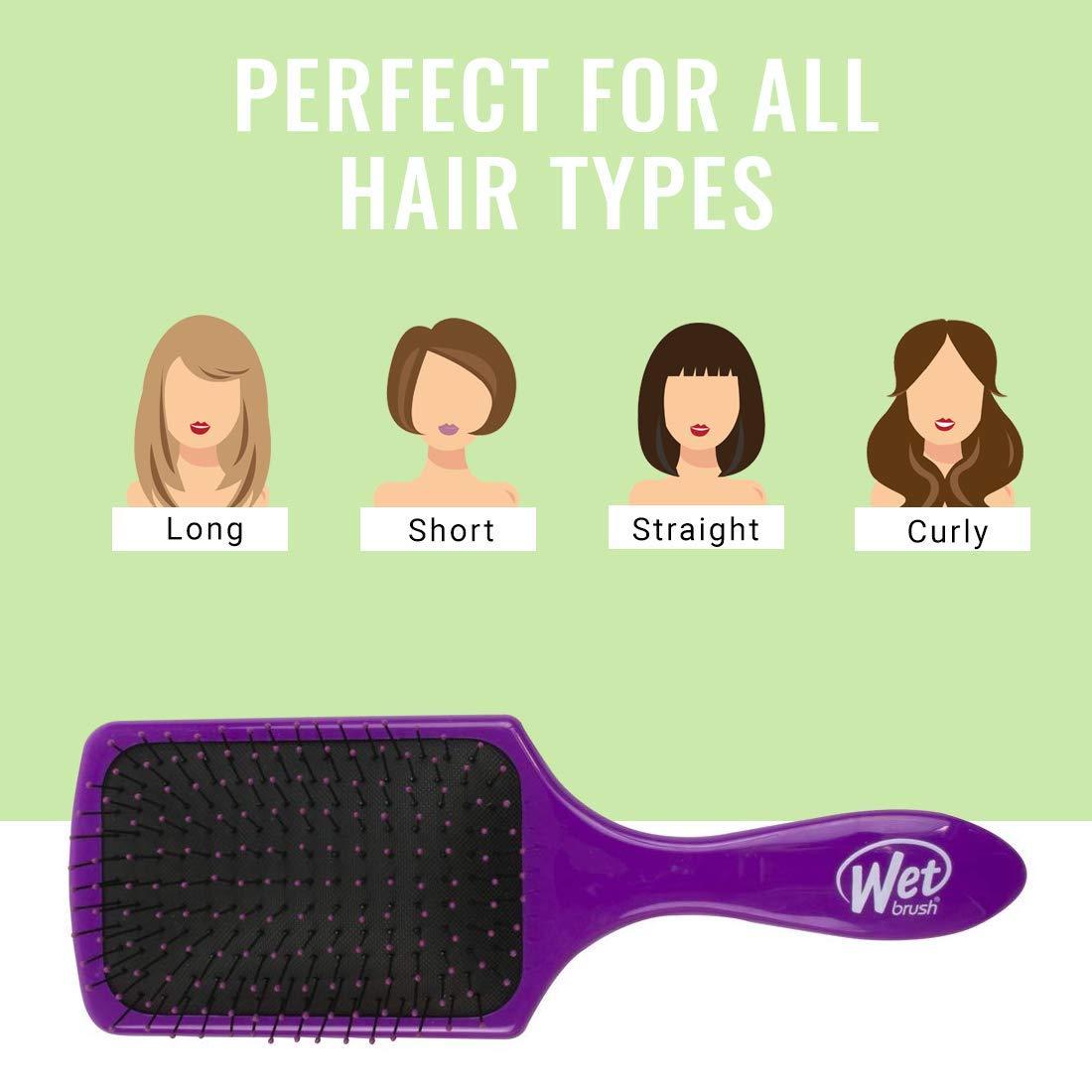 Wet Brush Paddle Detangler Brush Detangle Purple 1 Brush