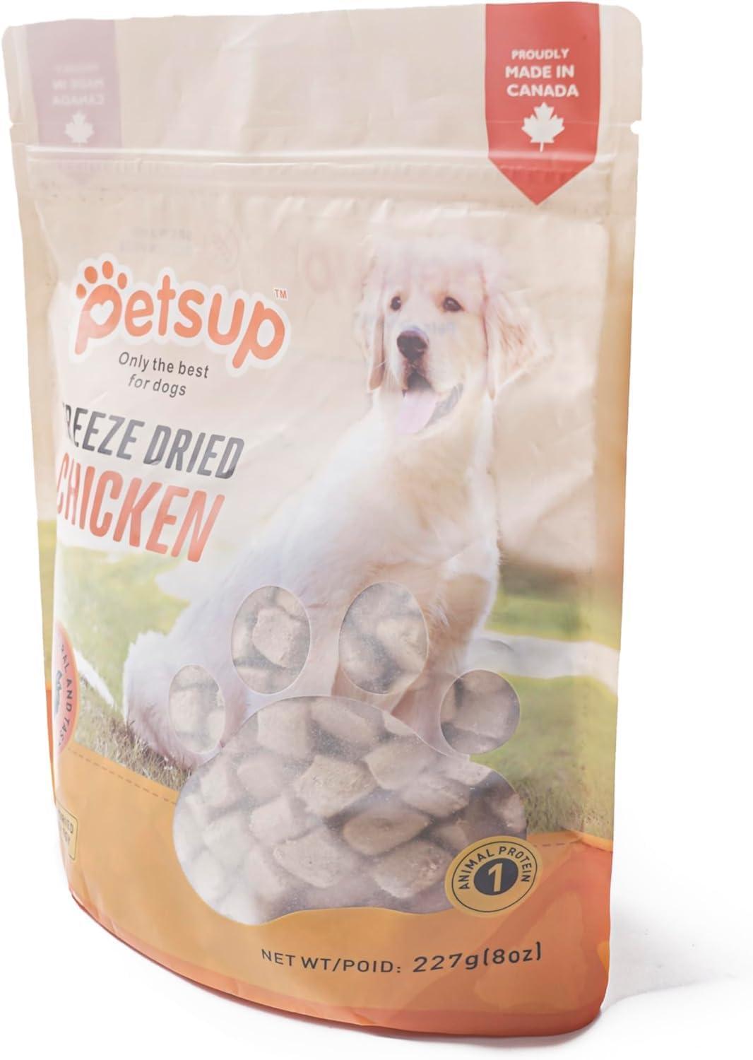 Freeze Dried Dog Treats Chicken Freeze Dried Dog Food Rich in Proteins &  Fats Grain & Gluten-Free Dog Food Toppers Freeze Dried Dog Food with Low  Moisture Content (16oz 2 Pack) |