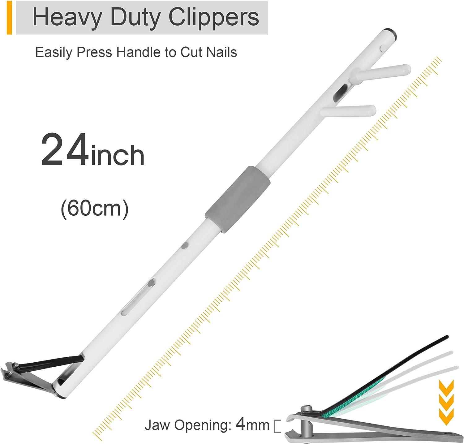 Long Handle Toenail Clippers 4mm Wide Jaw Opening for Seniors Thick Toenails,  Overweight, Obese, Hip and Waist Patients