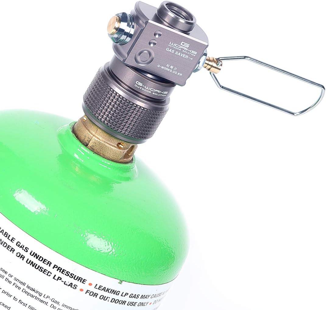 GWORKS LPG Adapter/Camping Propane Small Tank Input and a Lindal Valve