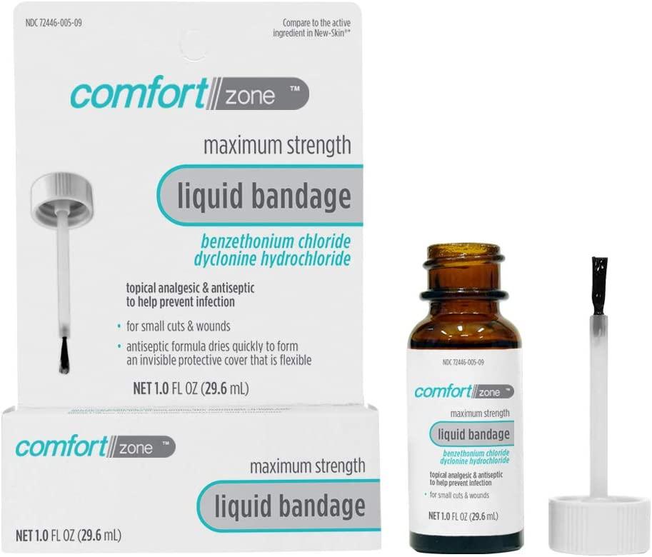 Comfort Zone Liquid Bandage, Topical Analgesic and Antiseptic
