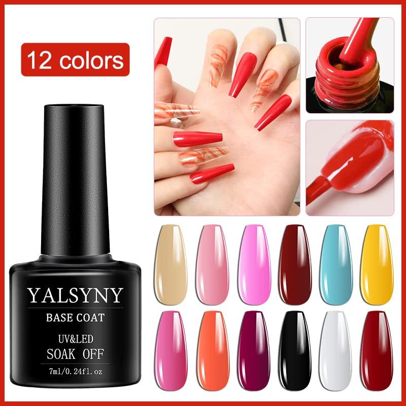 YALSYNY Gel Nail Polish Kit - 12 Colors with 120W UV LED Nail