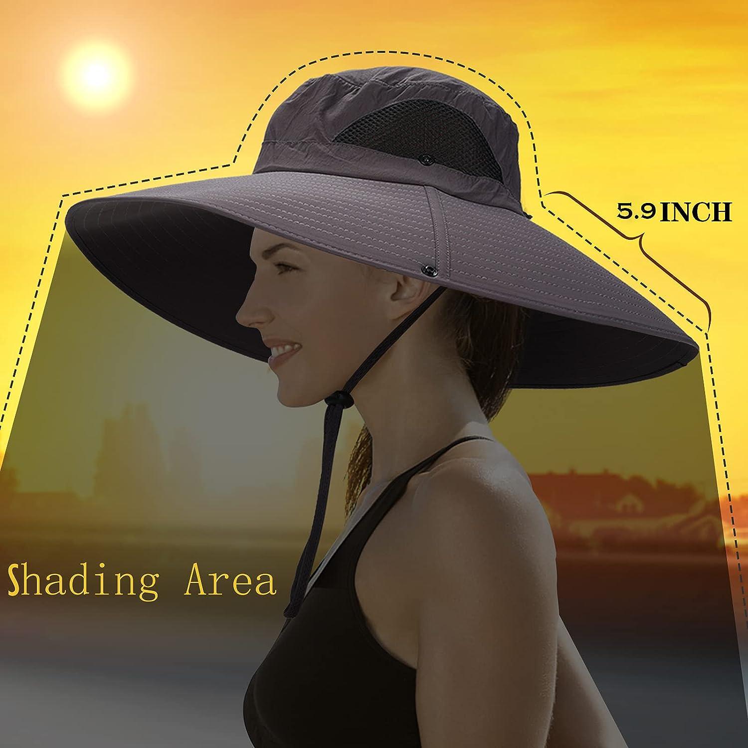 Leotruny Women Super Wide Brim Sun Hat UPF50+ Waterproof