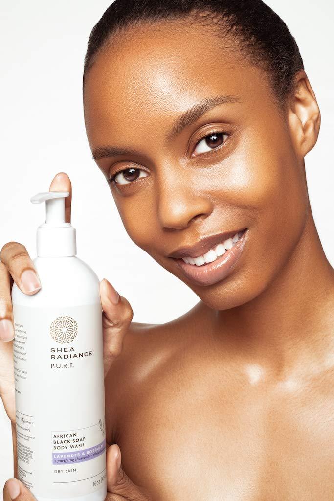 Shea Radiance African Black Soap Body Wash | 16 oz for Dry Skin, Eczema ...