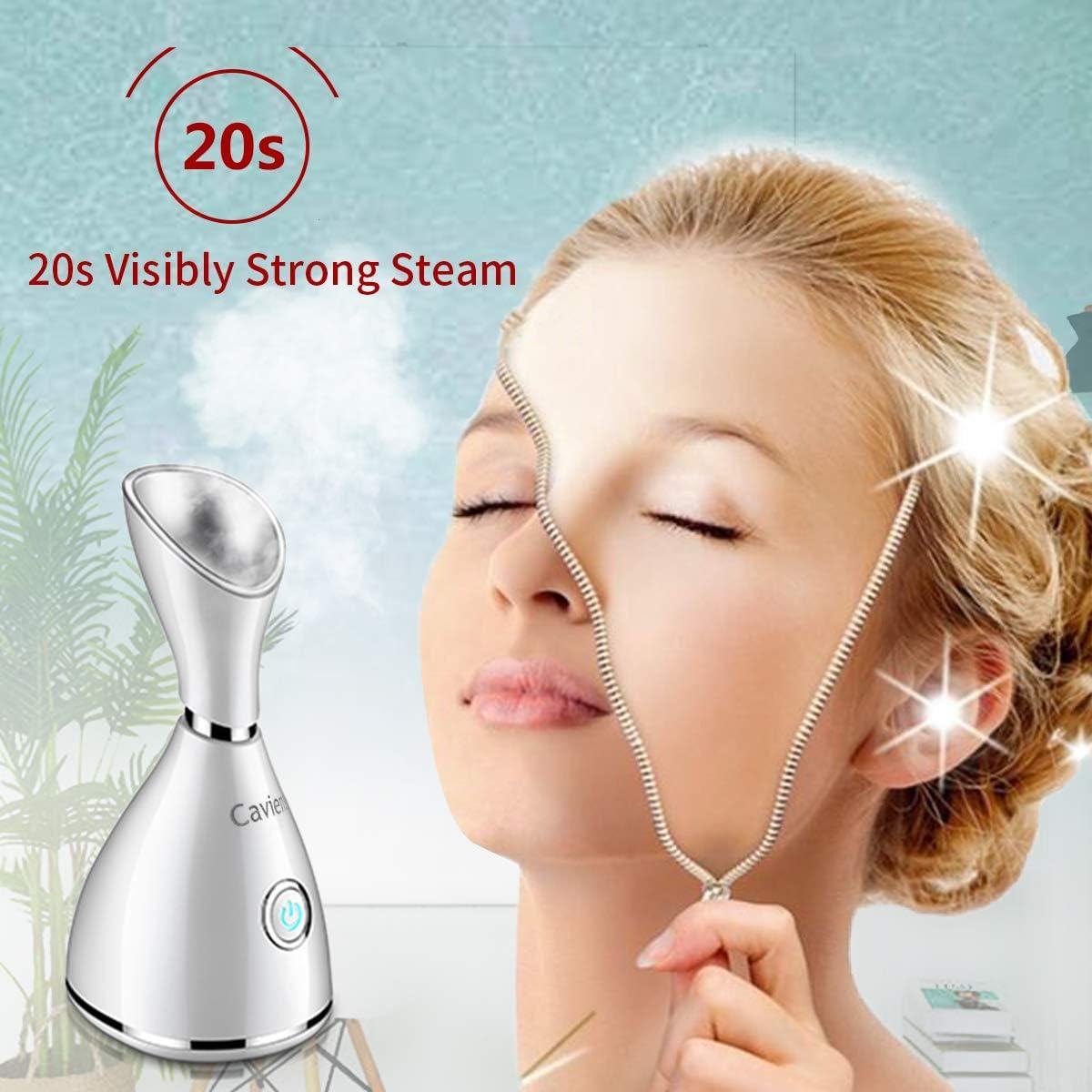 Nano Ionic Facial Steamer Home Spa Kit with Stainless Steel Skin
