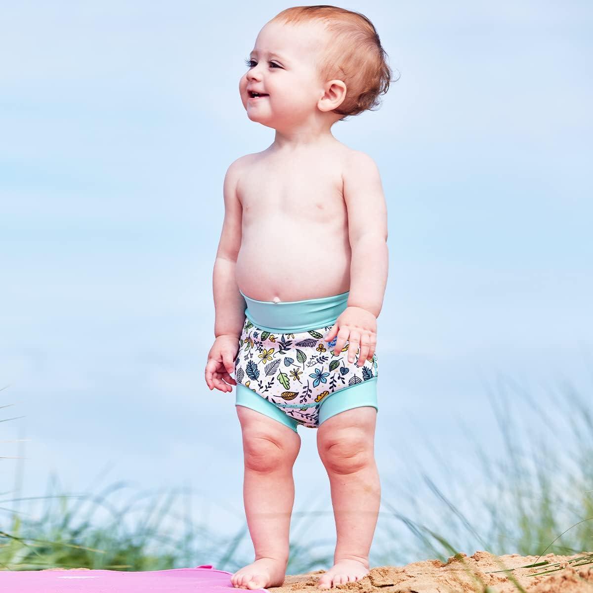 Splash About Happy Nappy Swim Diaper - Reusable Leak-Proof Protection For Babies 6-12 Months
