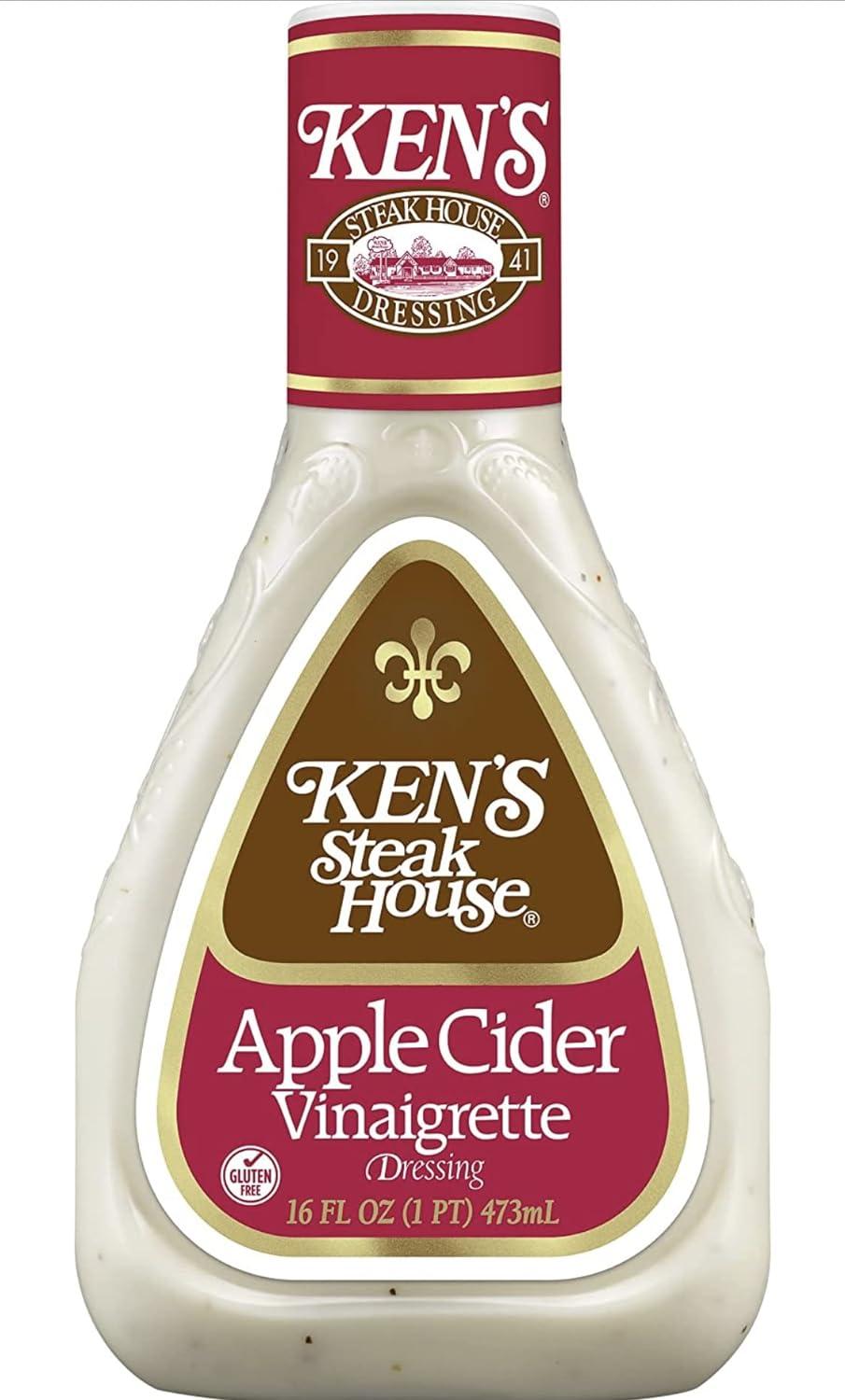 Ken's Apple Cider Vinaigrette Dressing 16oz (Pack of 4) - Bundle of 5 - 1.0  Fl Oz Mini Bottles | Delicious Salad Dressing | Buy Now with Express  International Delivery | GoSupps.com