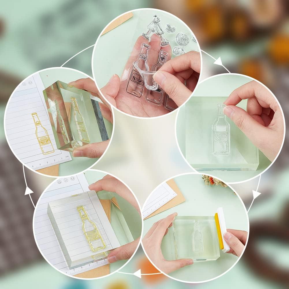Book Clear Stamps Bookcase Bookshelf Transparent Silicone Stamp
