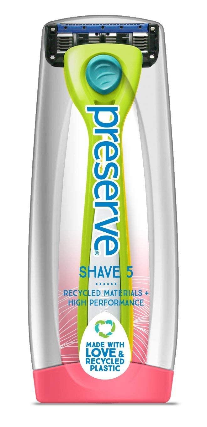 Preserve Shave 5 Blade Refillable Razor - Eco-Friendly, Recycled ...