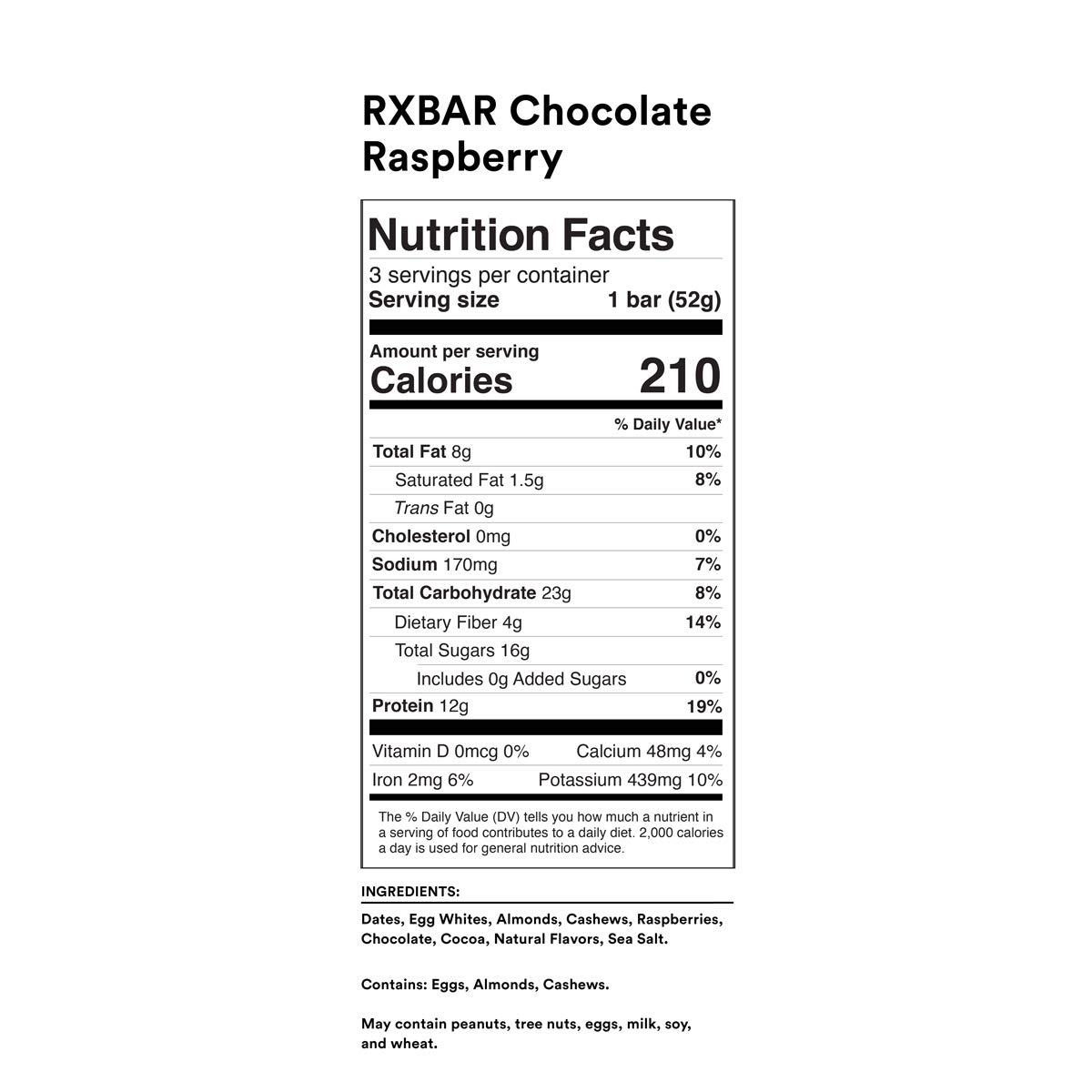 RXBAR Variety Pack 30 Pack of 1.83 oz Gluten Free Protein Bars