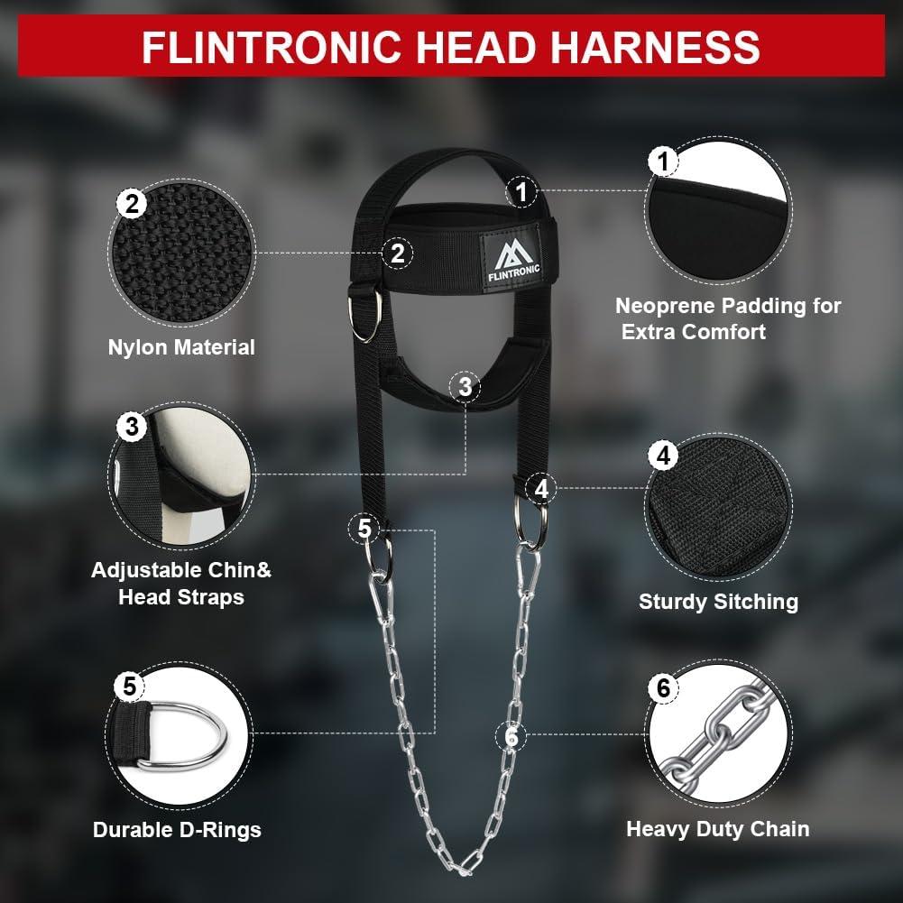 Nackentrainer Mit D-Ring Befestigung - Verstellbarer Neck Trainer Für Krafttraining