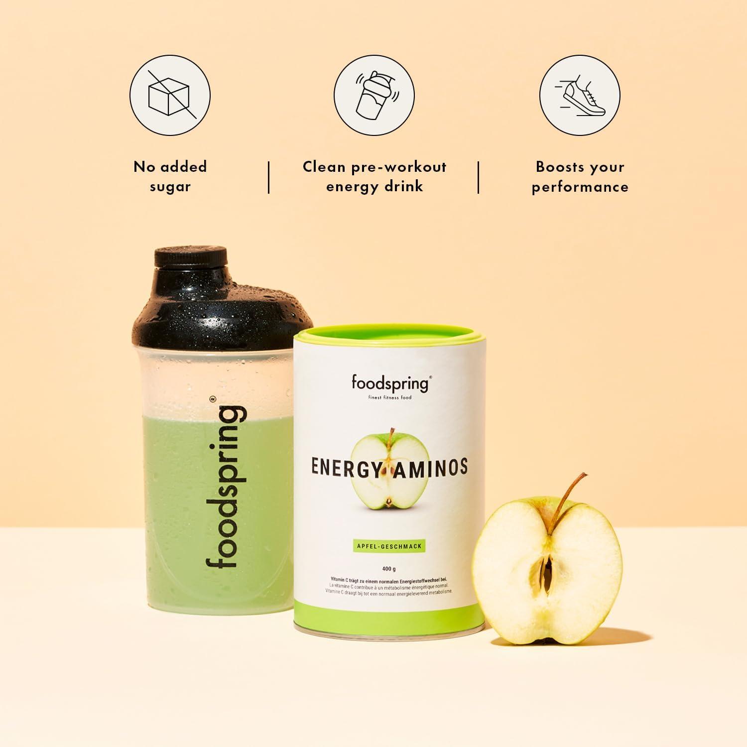 foodspring Energy Aminos Apple Clean PreWorkout Booster PlantBased