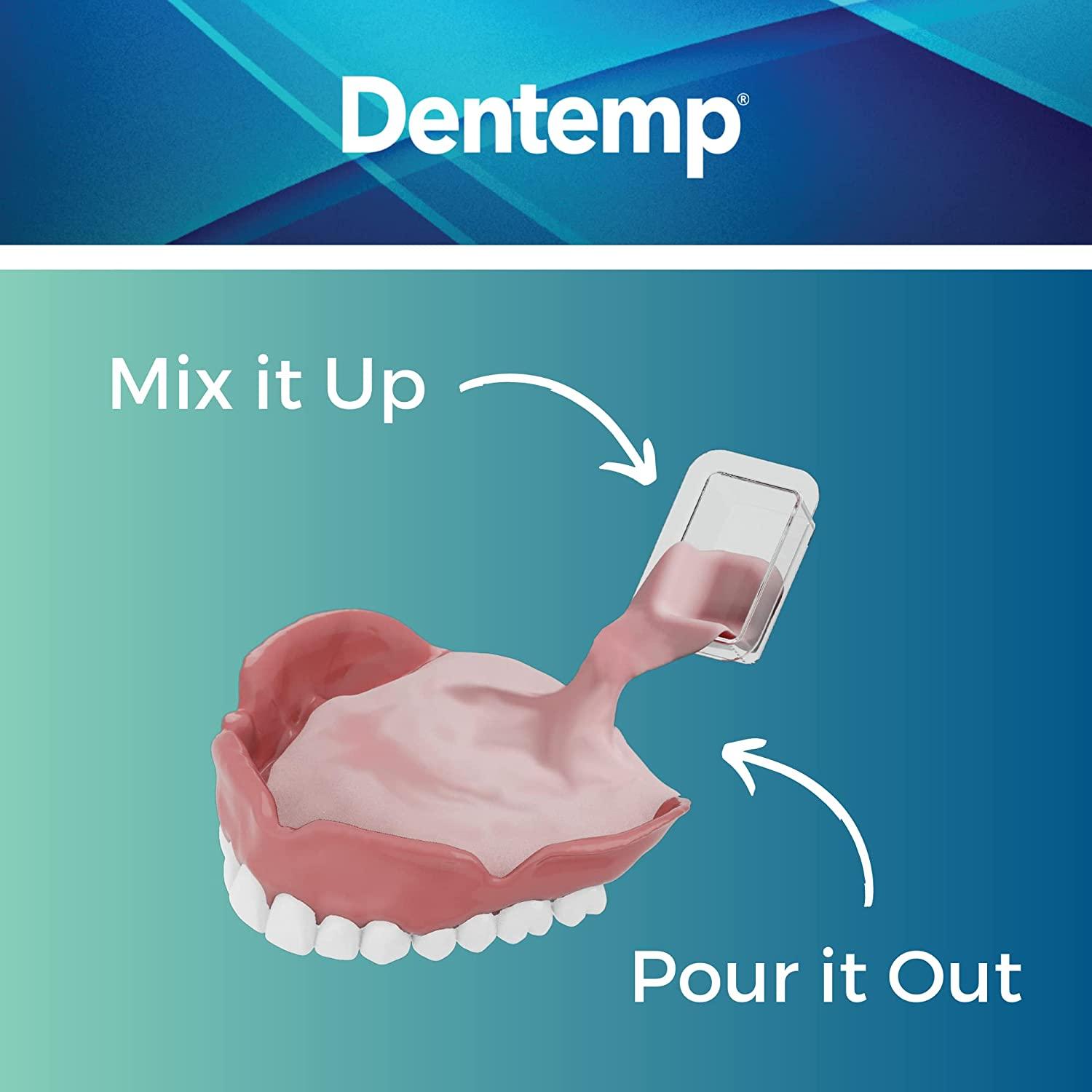 Dentemp Denture Reline Kit Pack of 3, Advanced Formula for Tightening