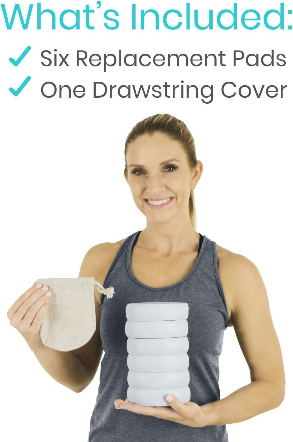 Vive Lotion Applicator Replacement Pads (6 Pack) Long Reach Handle