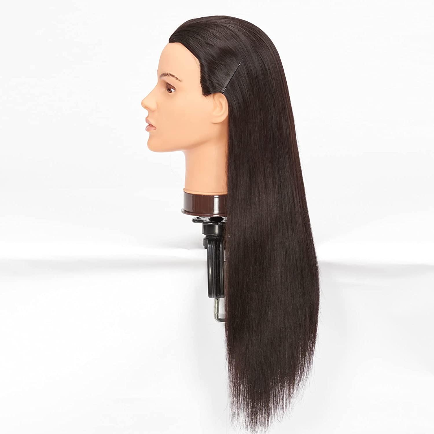 Hair Mannequin Training Head Synthetic Fiber Braiding Mannequin