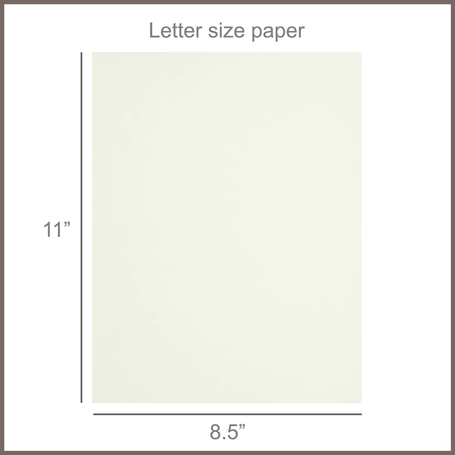Cardstock 8.5 x 11 Paper Pack - 110 lb Yellow Ivory Cardstock