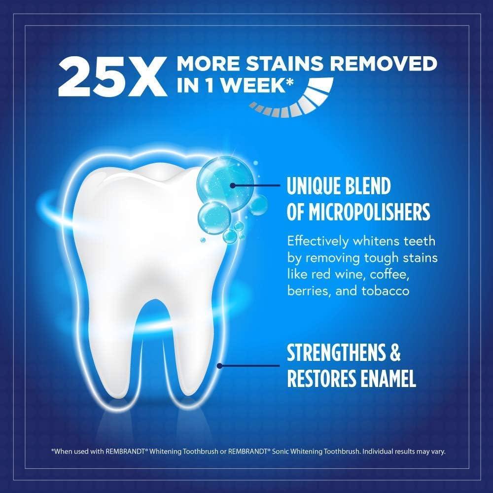 Rembrandt Intense Stain Toothpaste Mint 3.5 Oz (Pack of 2)