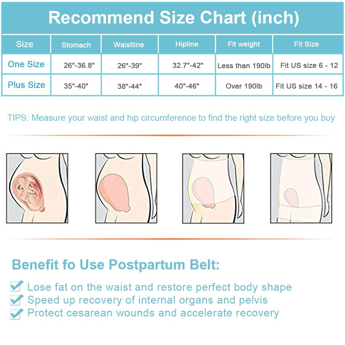 XJCKING Postpartum Belly Band Wrap Belt, C Section Binder - Faja Postparto  Cesarea Post Pregnancy Recovery Support Girdle - After Birth Waist Trainer  Body Shaper For C-Section Natural Birth Beige at