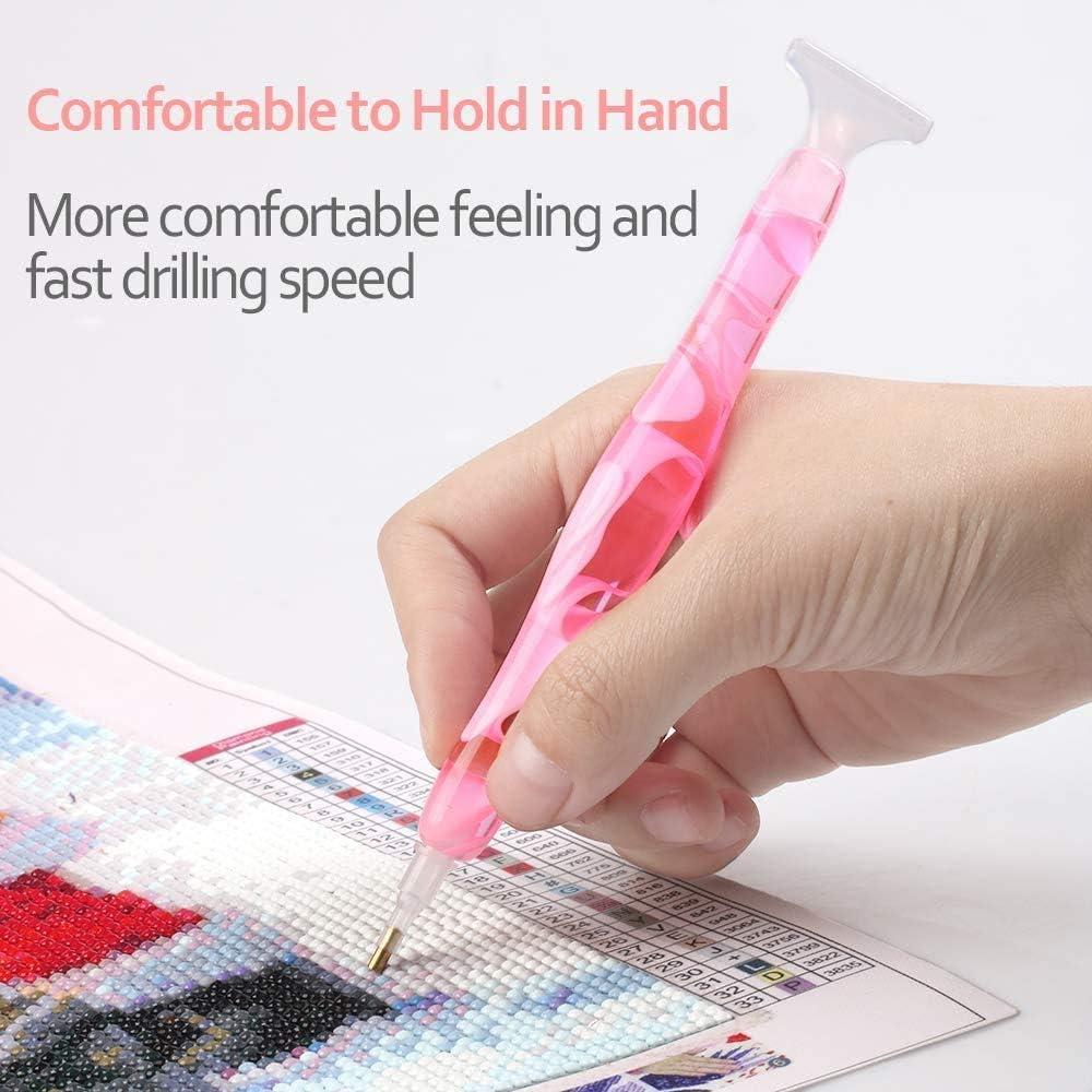 RovyFota Diamond Painting Pen, Handmade Resin Diamond Painting Pens with  Glue Clay and Various Tips, More Comfortable and Faster, 5D Diamond  Painting