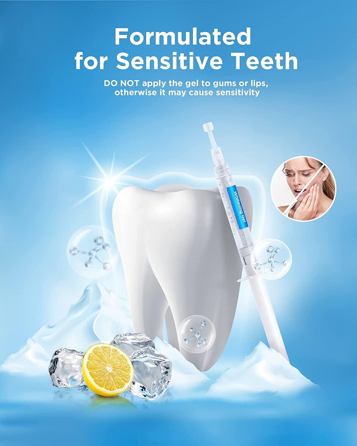 8 Pack Teeth Whitening Gel Syringes, 35 Carbamide Peroxide, Low