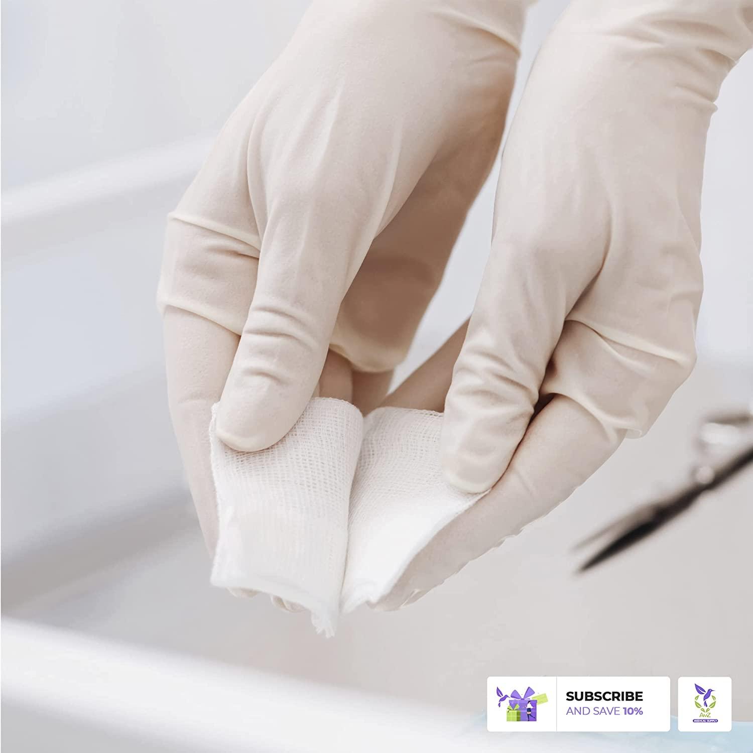 Dukal Woven Gauze Pads 2" x 2". Pack of 100 12ply Disposable Cotton