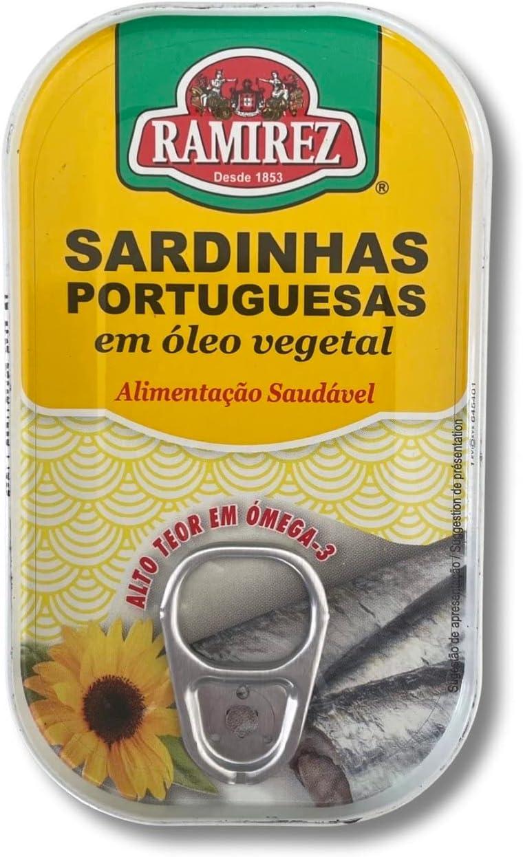 Portuguese Sardines In Vegetable Oil 3 x 125 g Ramirez Portugal