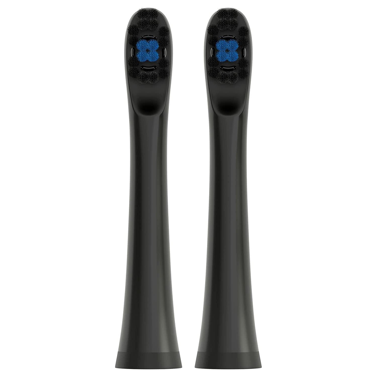 Hum by Colgate Replacement Toothbrush Heads Black, 2 Count Optimal