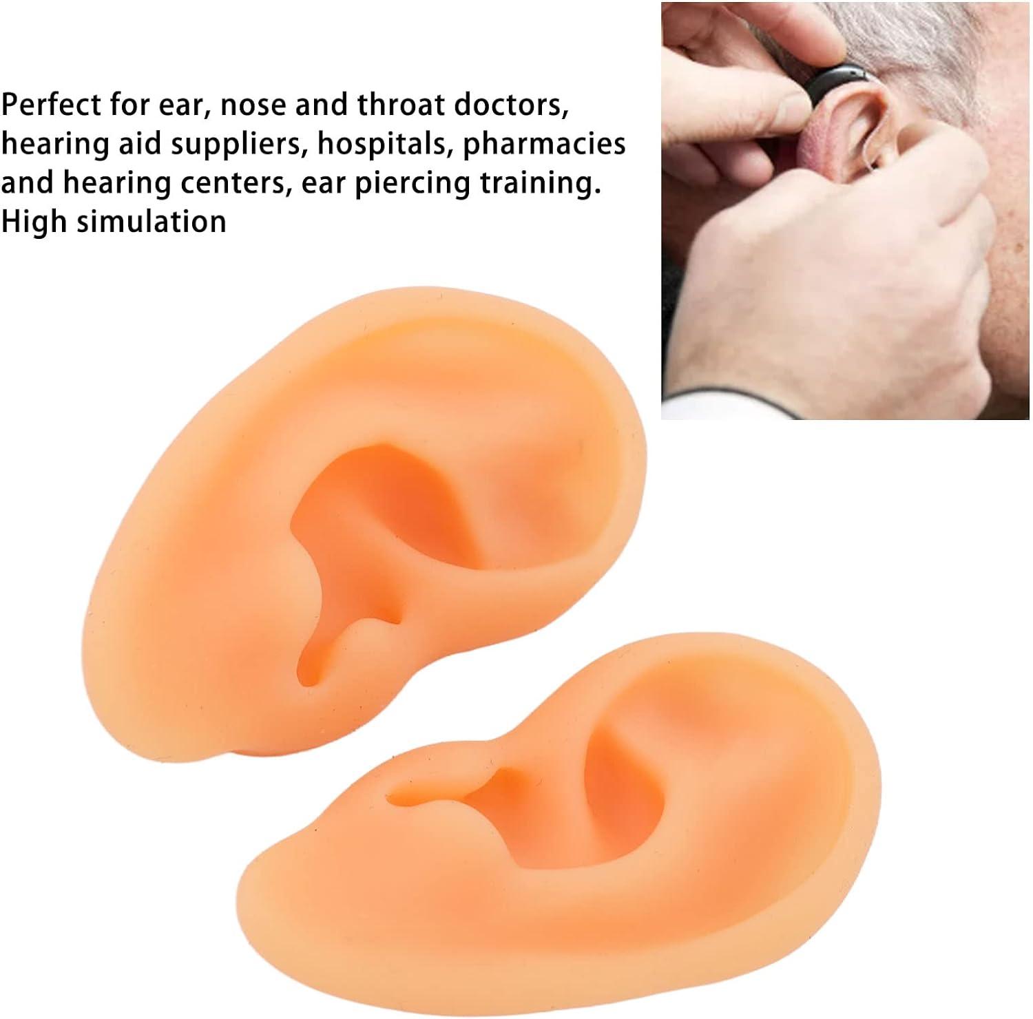 Human Ear Model Set Left and Right Acupuncture Soft Silicone