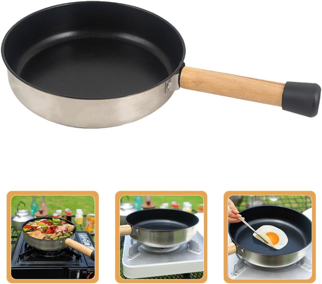 IWOWHERO Camping Portable Pan Griddle Pan Non Stick Fry Pan Pans