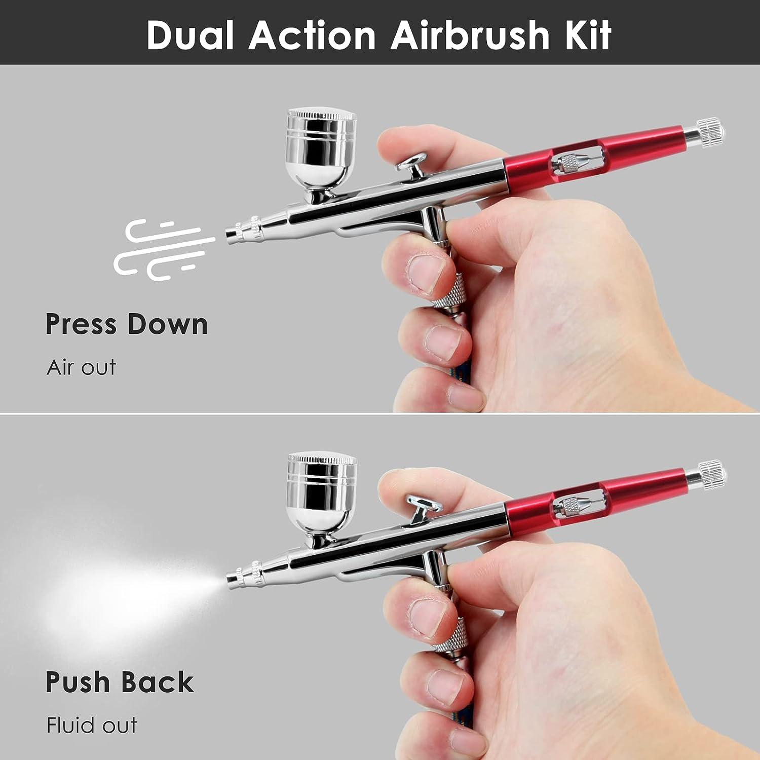 Airbrush MultiPurpose Professional Kit with 2 Nozzle Sets (0.3 & 0.5mm Needles Fluid Tips and