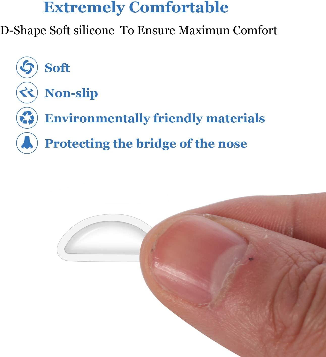 Soft Silicone Adhesive Air Chamber Nose Pads for Plastic Frames 12