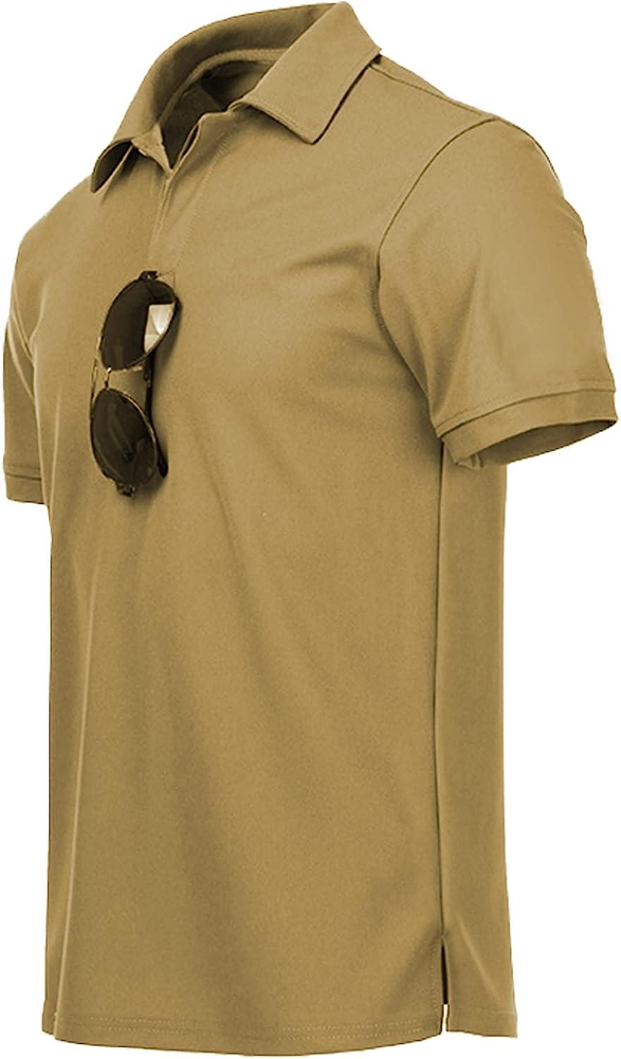 Mens khaki polo shirt hotsell