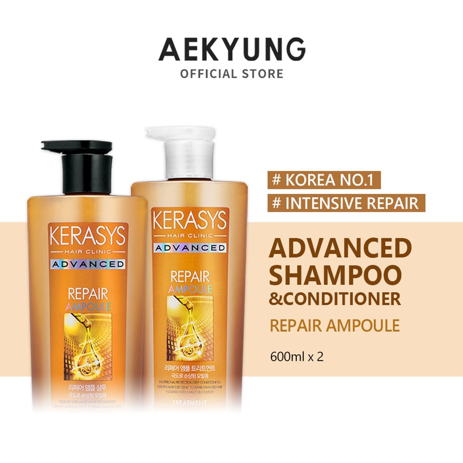 Kerasys Advanced Ampoule Repair Shampoo and Treatment 20 FL oz Set of 2