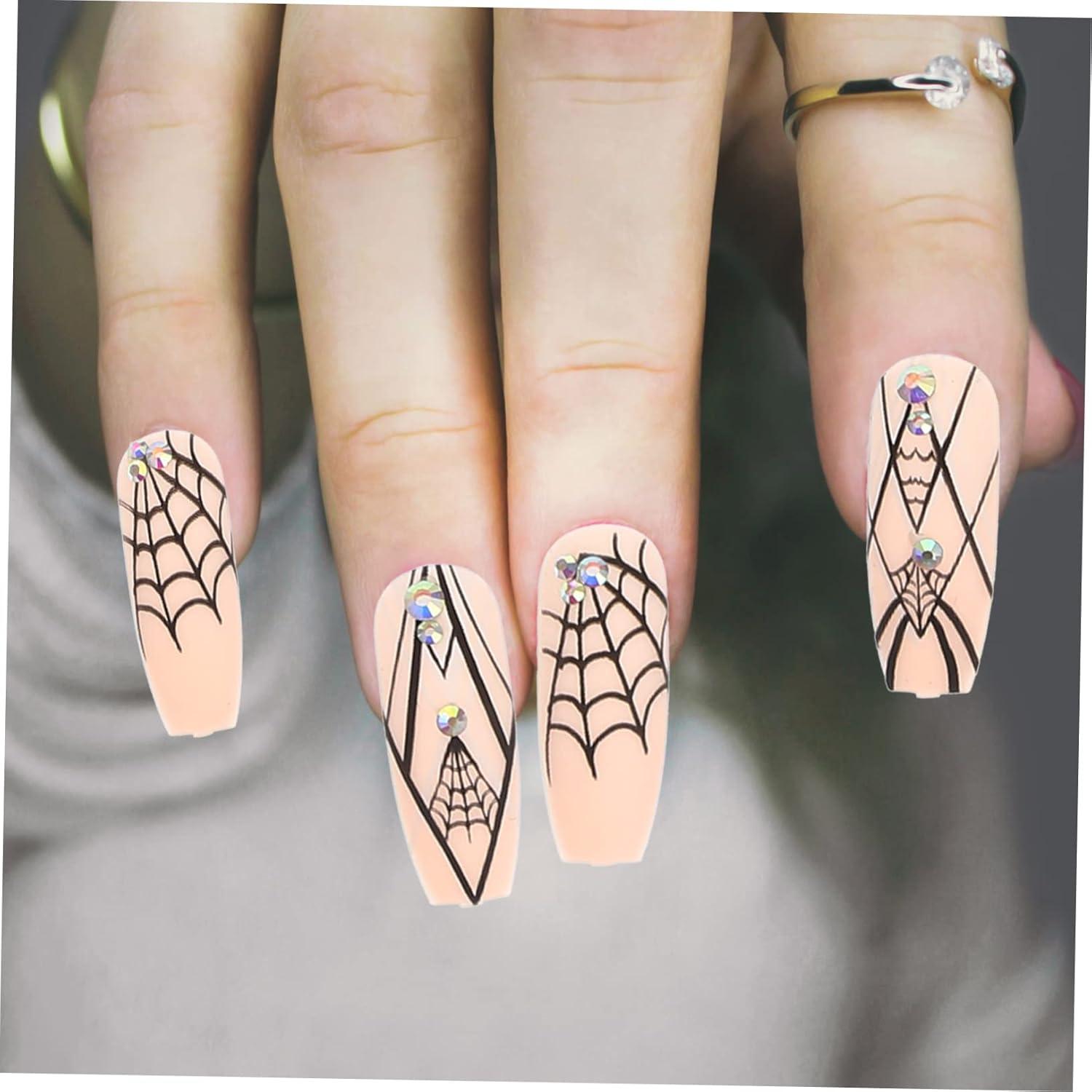 Halloween Cobweb Nails – Easy & Spooky