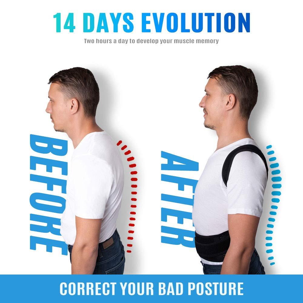 Back Support Belts Posture Corrector Back Brace Improves Posture and  Provides For Lower and Upper Back Pain Men and Women-M Medium (Pack of 1)