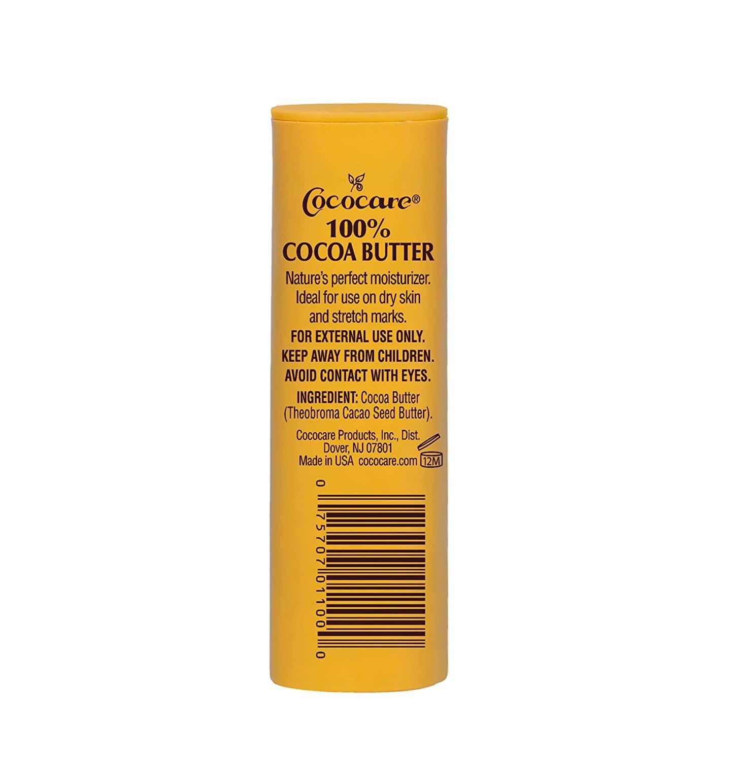 Cococare 100 Cocoa Butter Stick AllNatural Skin Hydration & Protection 2 Pack (1 oz each)