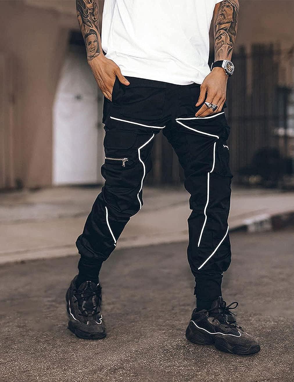 Ambcol Men's Jogger Pants Punk Cargo Baggy Techwear India | Ubuy