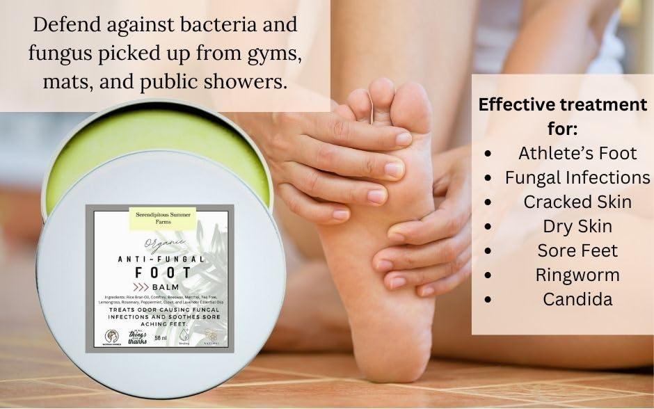 SSF Organics Soothing Foot Salve for Athletes Foot Dry Cracked