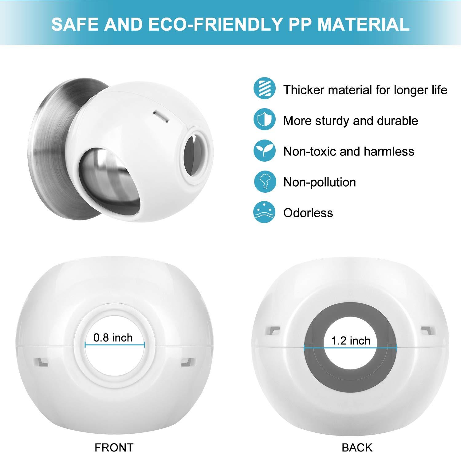 Child Safety Door Knob Covers (4 Pack) New Shape & Structure Design