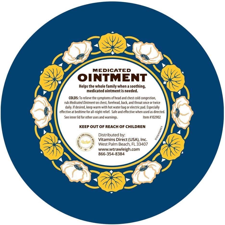Rawleigh Medicated Ointment 4.5 Oz Chest Rub for Congestion Relief