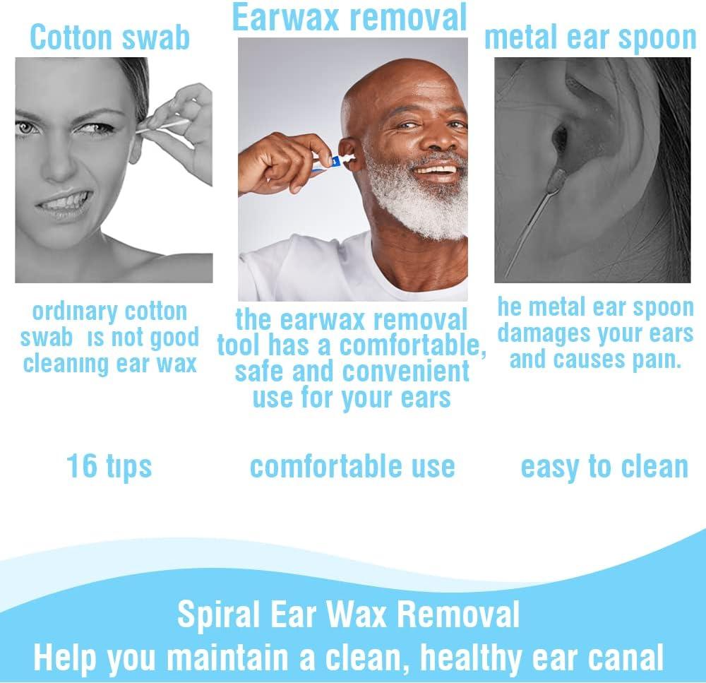 Earwax Removal Tool 2023 Upgraded Safe Spiral Swab Catcher Ear Wax