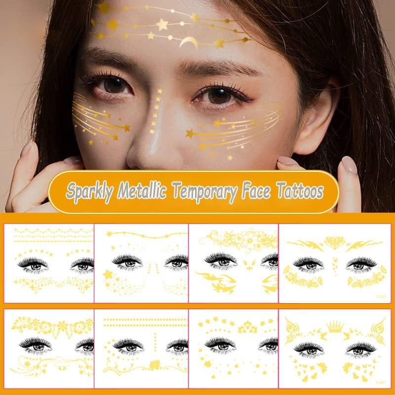 Different Styles Halloween Face Stickers Butterfly Face Gems