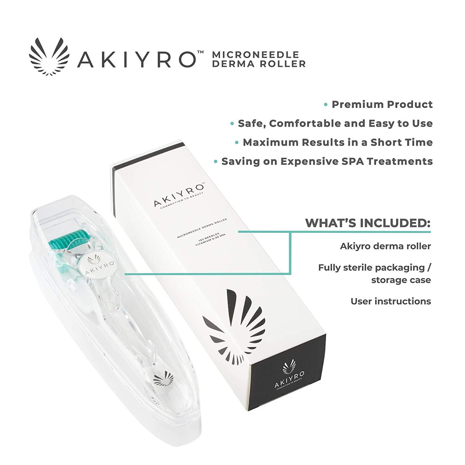 AKIYRO Micro Derma Roller Titanium 0.30mm Microderm Roller