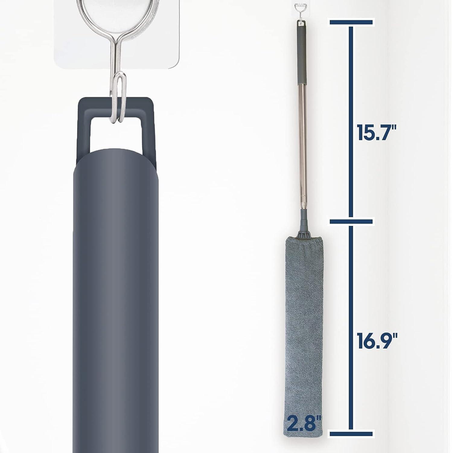 Extendable Microfiber Duster With Bendable Head - 55 Inch Gap Cleaner For Furniture & Ceilings