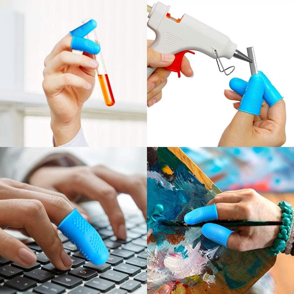 Promifun Blue Silicone Finger Protectors 15 Pcs for Hot Glue Gun