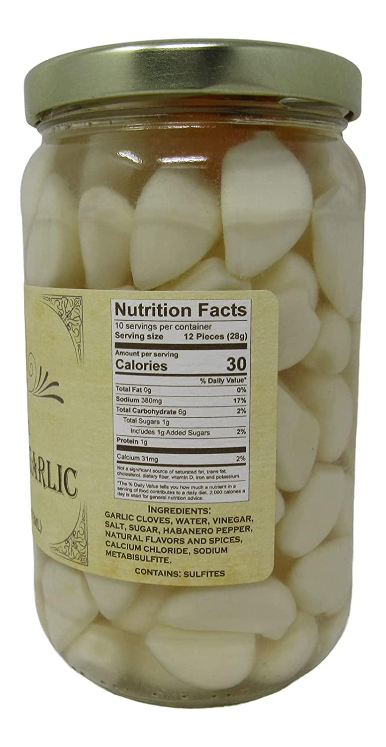 Bucee's Pickled Habanero Garlic in a Resealable Jar, Gluten Free, No