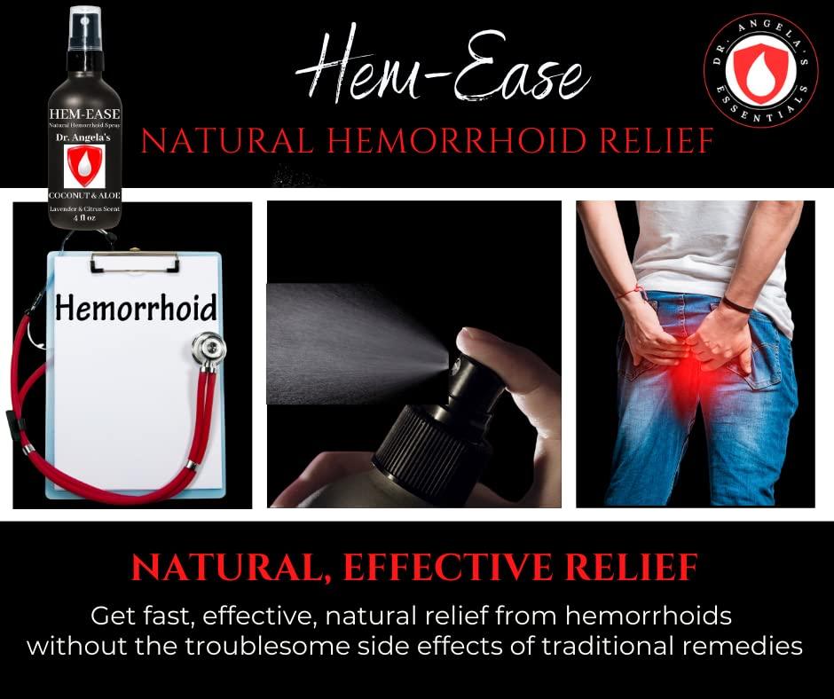 Dr. Angela's Hemorrhoid Treatment Spray Organic Aloe Vera Witch Hazel & Essential Oils